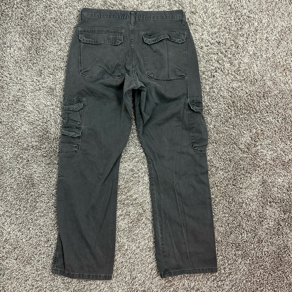 Wrangler Men's Cargo Pants Gray Classic Workwear Relaxed Fit Pockets Sz 32x30